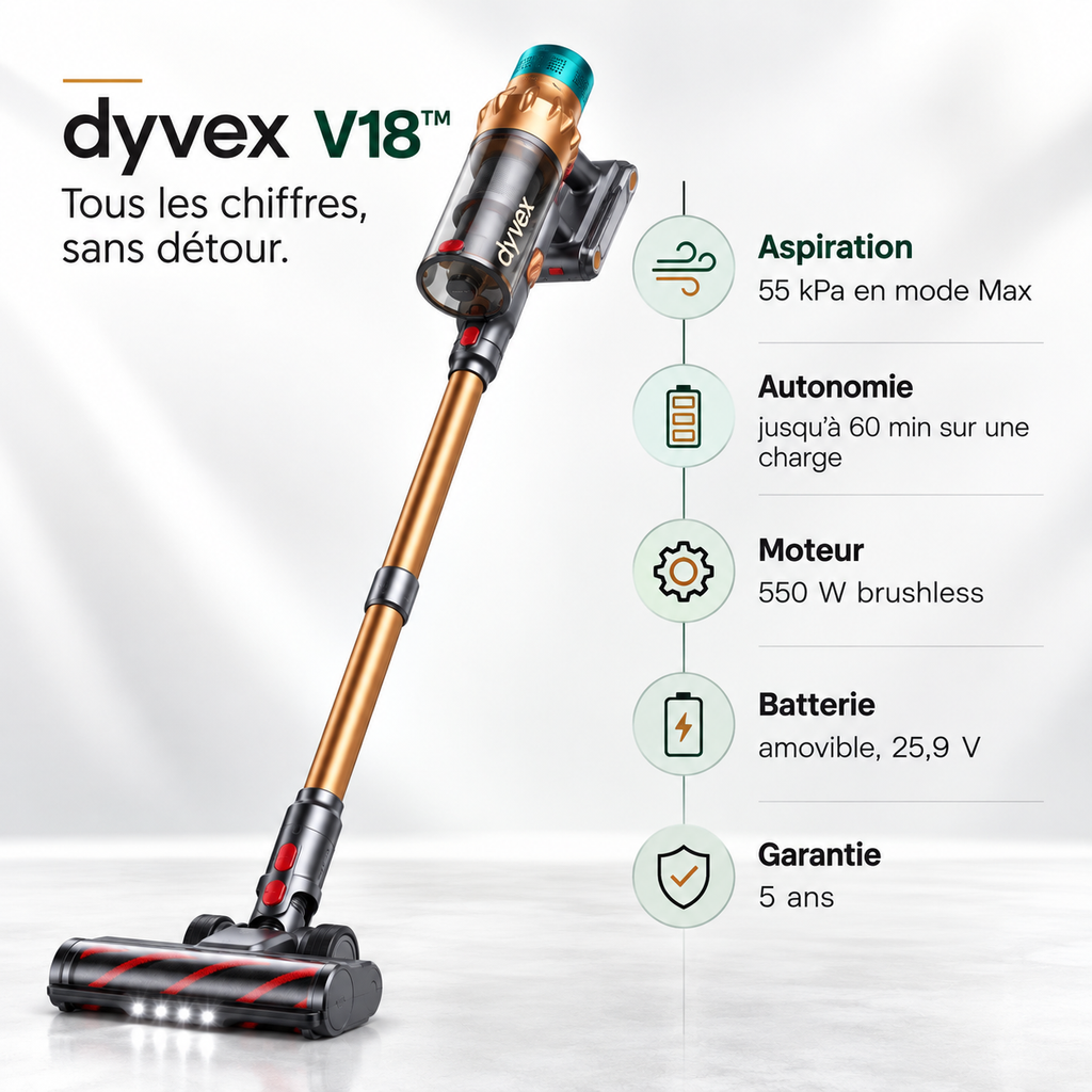 Aspirateur balai sans fil Nexvac V18