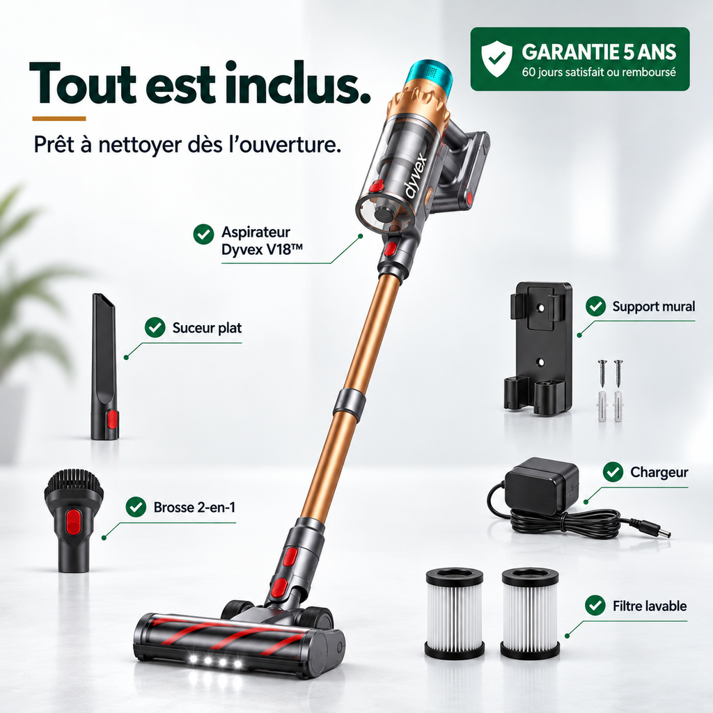 Aspirateur balai sans fil Nexvac V18