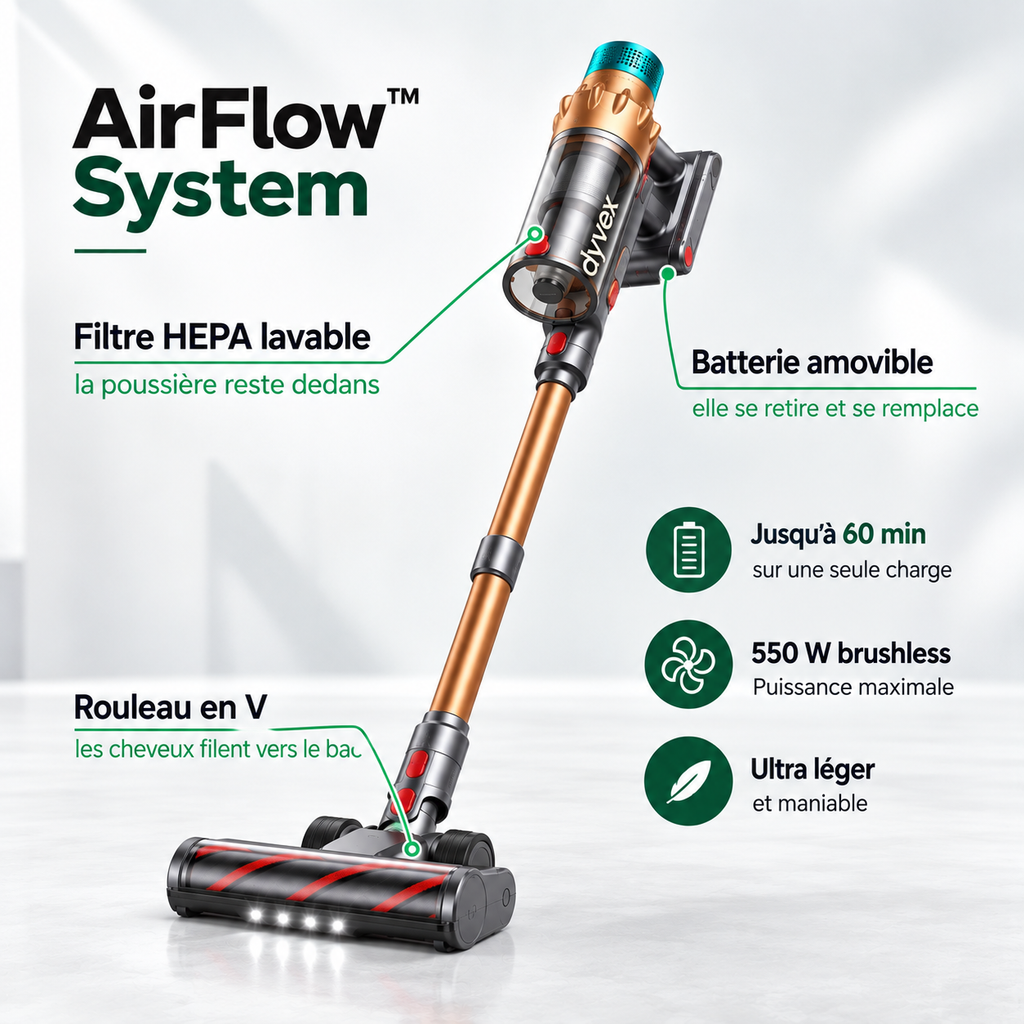 Aspirateur balai sans fil Nexvac V18