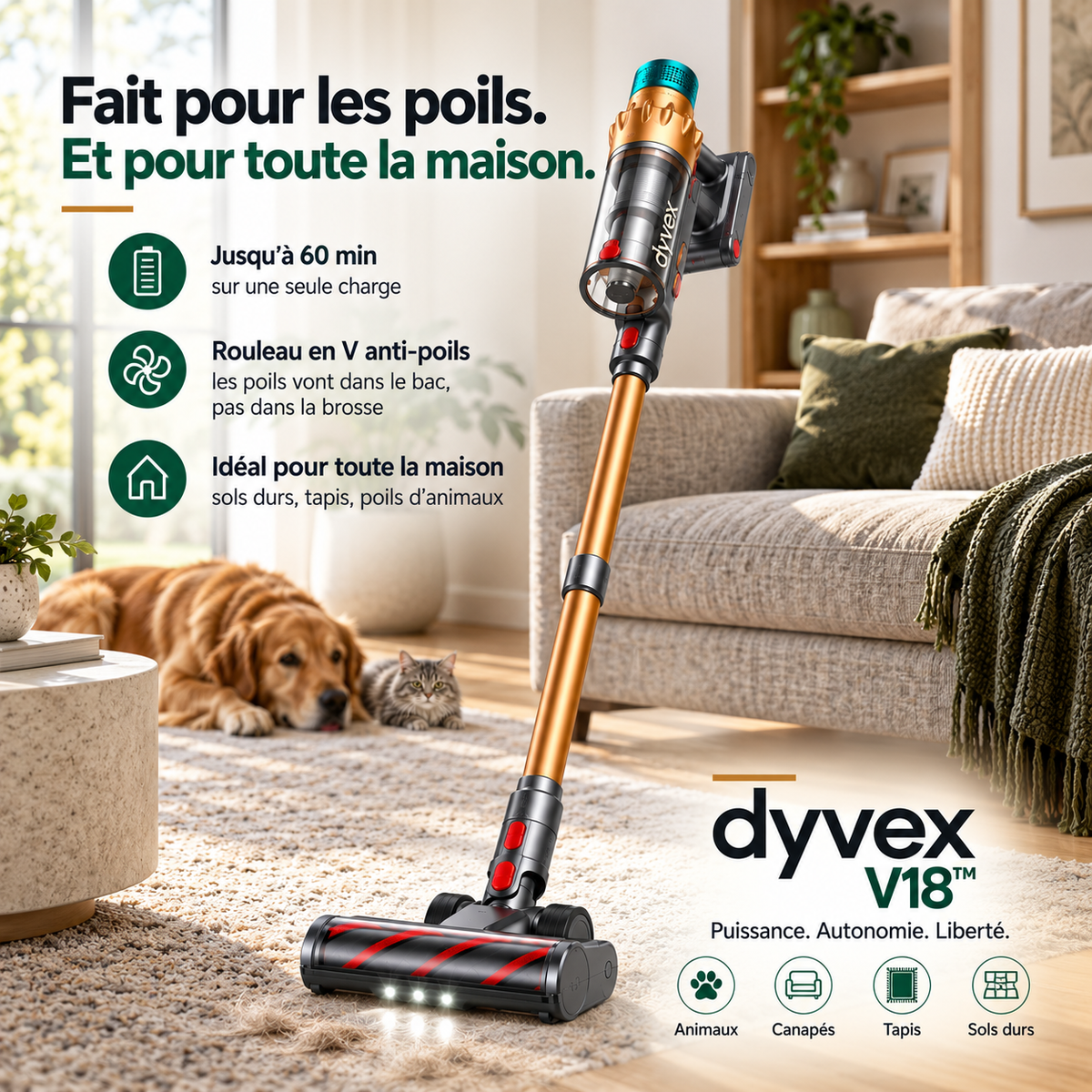 Aspirateur balai sans fil Nexvac V18