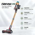 Nexvac V18 Aspirateur balai sans fil