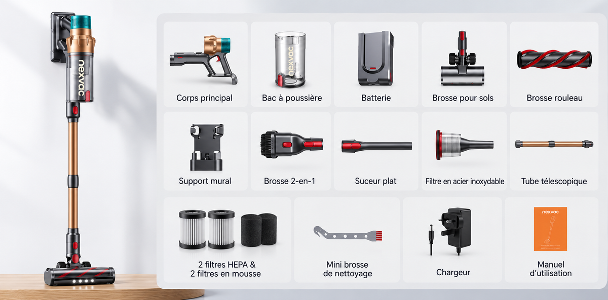 Contenu de la boîte et accessoires